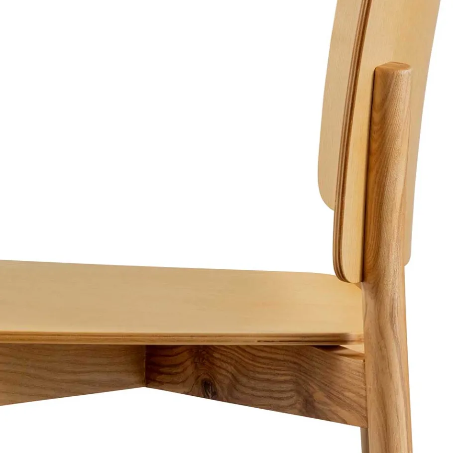 Online Wohnen Skandi Holzstühle in Natur lackiert - Furcia (2er Set)