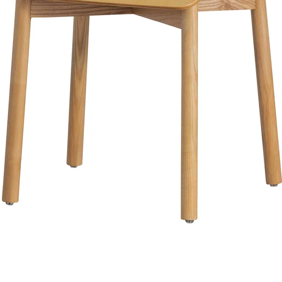 Online Wohnen Skandi Holzstühle in Natur lackiert - Furcia (2er Set)