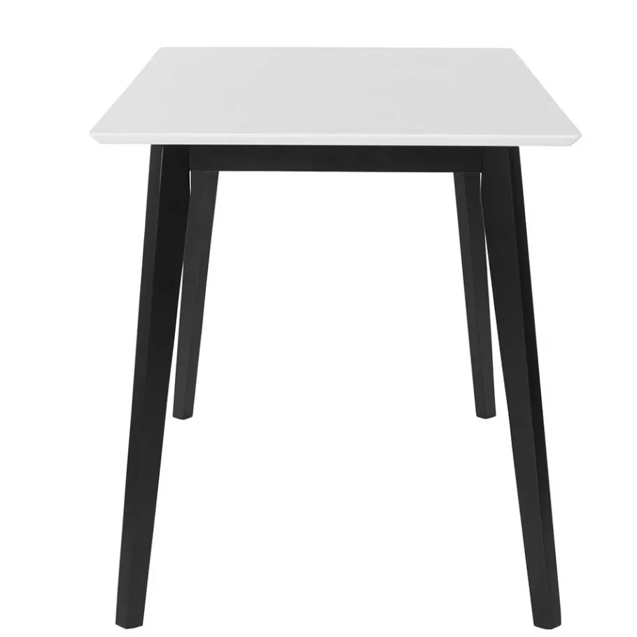 New Wohnen Skandi Küchentisch in Weiß & Schwarz - Composia