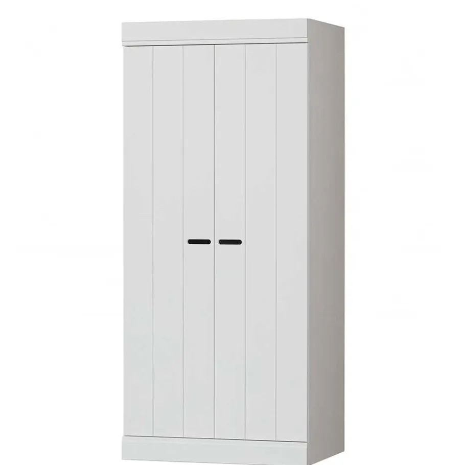 Best Wohnen Skandi Kleiderschrank in Weiß - Mattressa I