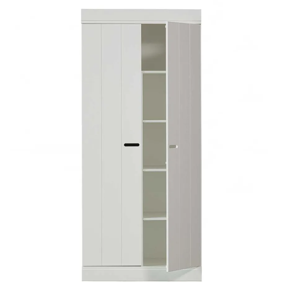 Best Wohnen Skandi Kleiderschrank in Weiß - Mattressa I