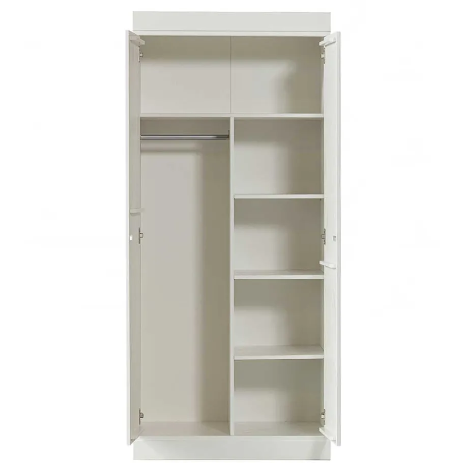 Best Wohnen Skandi Kleiderschrank in Weiß - Mattressa I