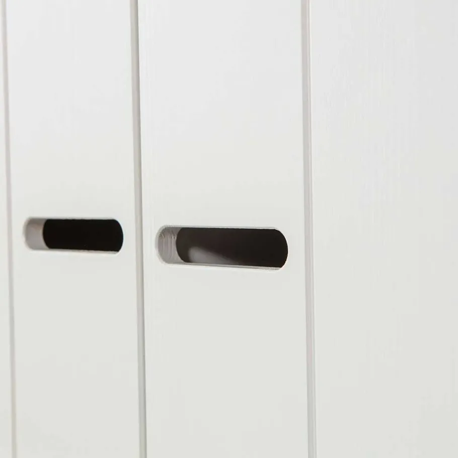 Best Wohnen Skandi Kleiderschrank in Weiß - Mattressa I
