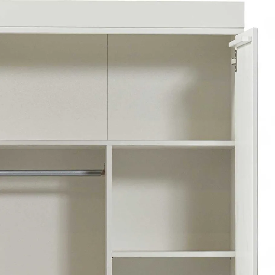 Best Wohnen Skandi Kleiderschrank in Weiß - Mattressa I