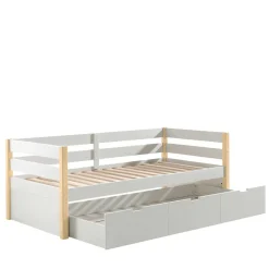 Best Wohnen Skandi Kojenbett in Weiß & Kiefer - Ayfina