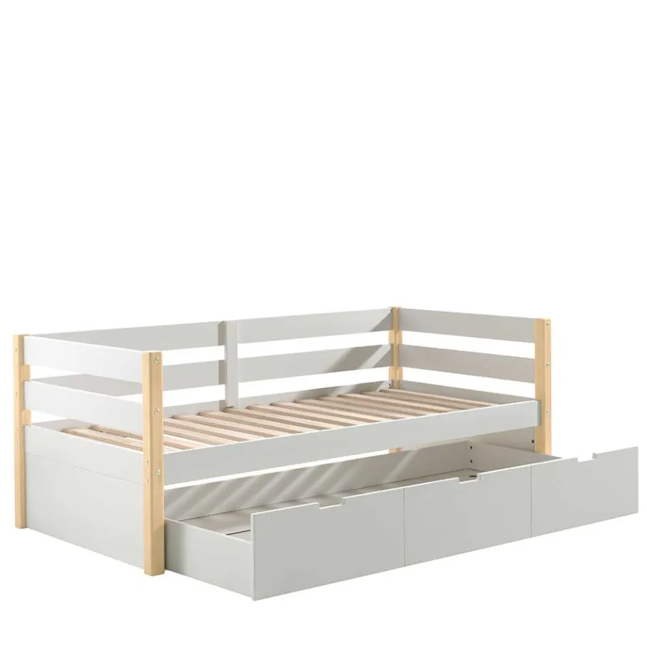 Best Wohnen Skandi Kojenbett in Weiß & Kiefer - Ayfina