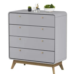 Discount Wohnen Skandi Kommode in Grau & Eiche - Wavan