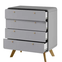 Discount Wohnen Skandi Kommode in Grau & Eiche - Wavan
