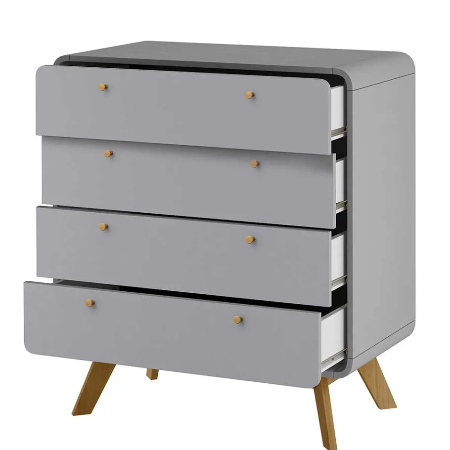 Discount Wohnen Skandi Kommode in Grau & Eiche - Wavan