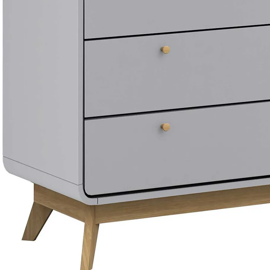 Discount Wohnen Skandi Kommode in Grau & Eiche - Wavan