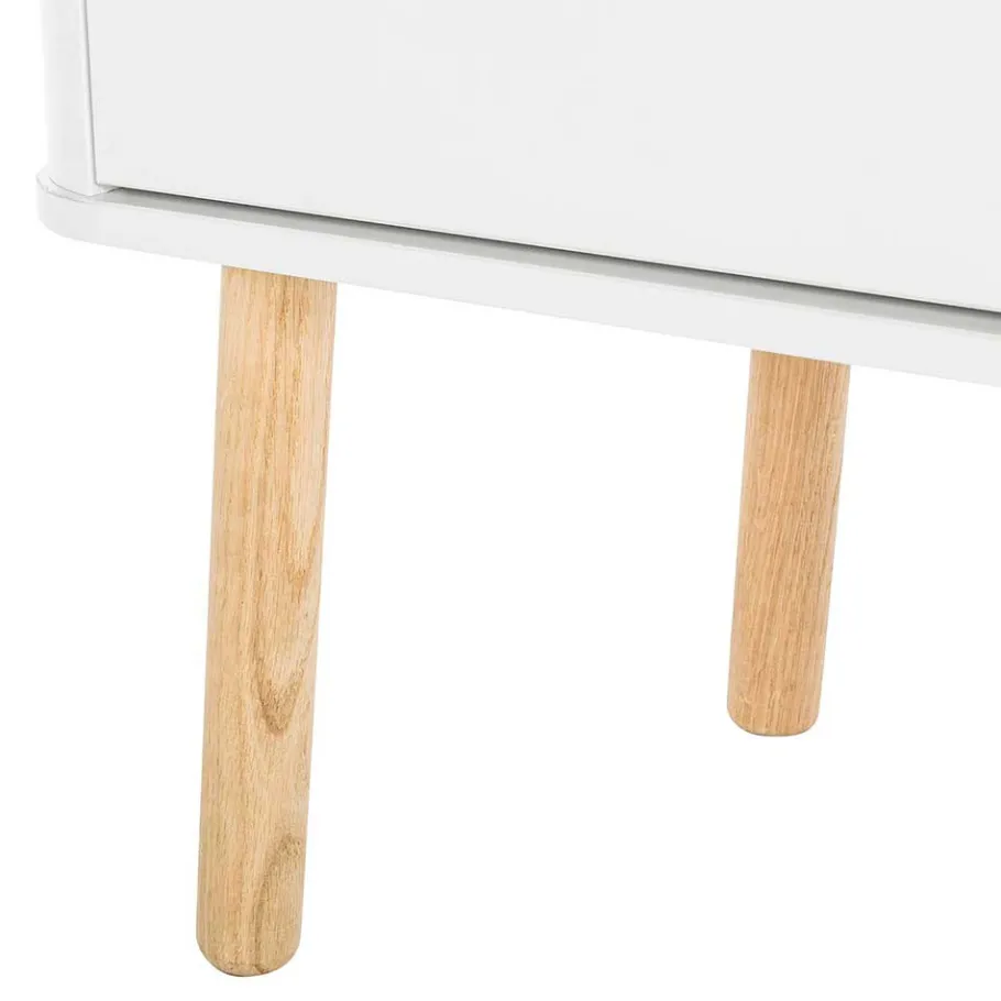 Best Wohnen Skandi Kommode in Weiß mit Eiche - Gazona