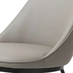 Clearance Wohnen Skandi Kunstlederstuhl in Taupe & Schwarz - Johns