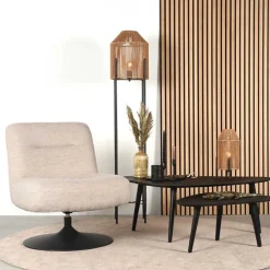 Discount Wohnen Skandi Loungesessel mit Tellerfuß Drehgestell - Haenja