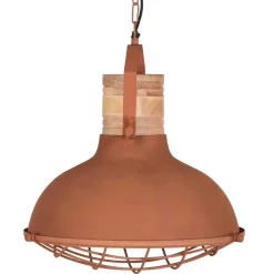 Outlet Wohnen Skandi Pendelampe in Rost Braun Metall - Adagiona