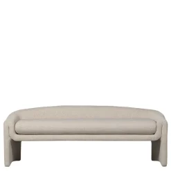 New Wohnen Skandi Polsterbank in Beige Strukturstoff - Greta