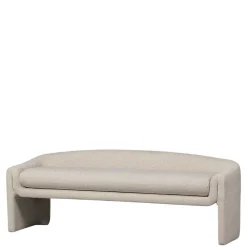 New Wohnen Skandi Polsterbank in Beige Strukturstoff - Greta