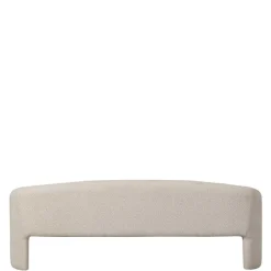New Wohnen Skandi Polsterbank in Beige Strukturstoff - Greta