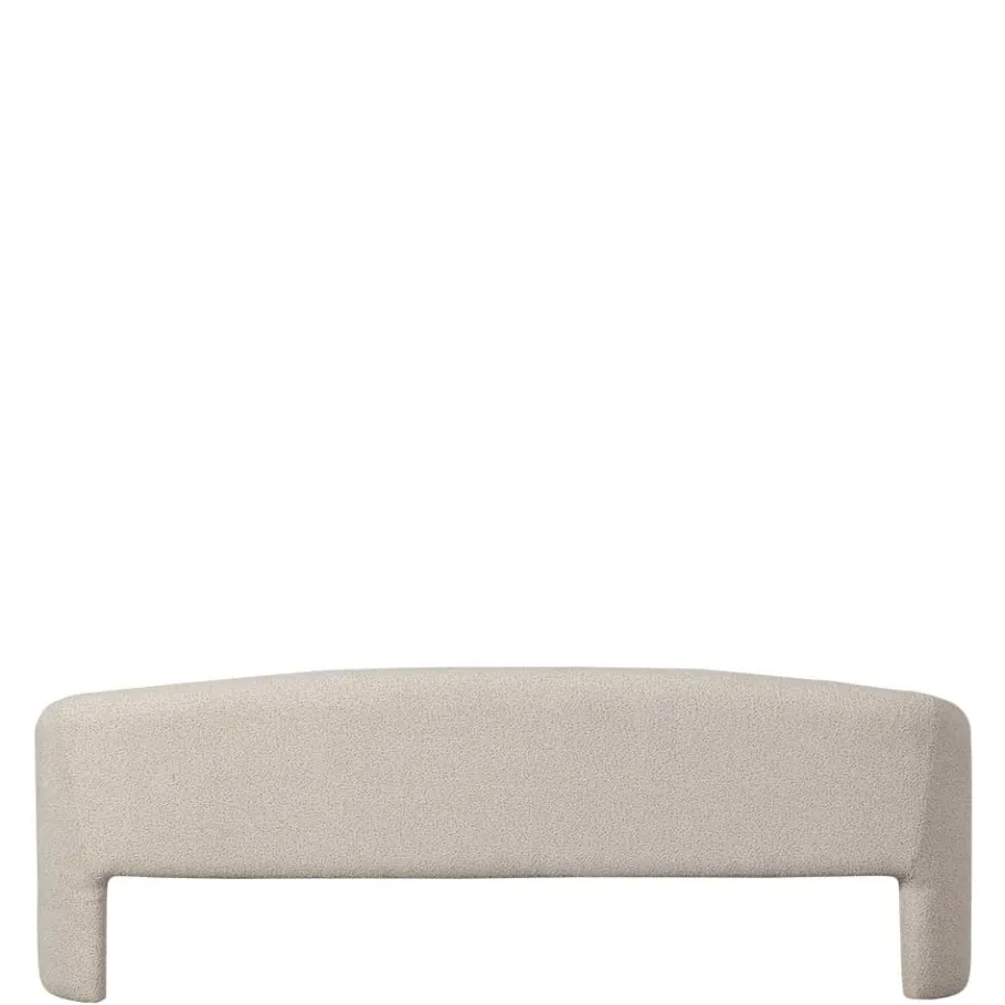 New Wohnen Skandi Polsterbank in Beige Strukturstoff - Greta
