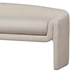 New Wohnen Skandi Polsterbank in Beige Strukturstoff - Greta