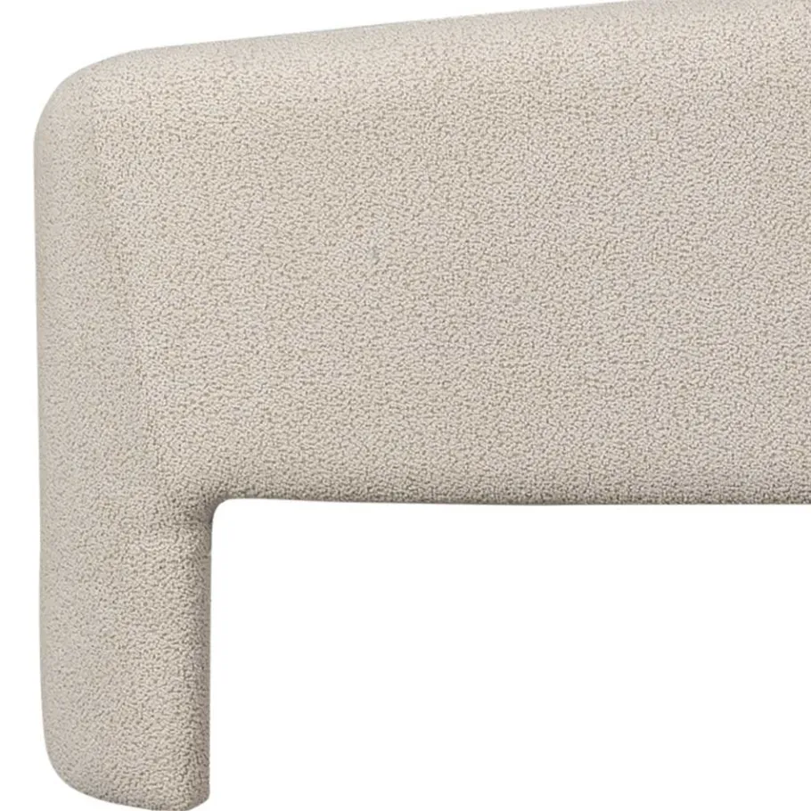 New Wohnen Skandi Polsterbank in Beige Strukturstoff - Greta