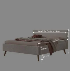 Sale Wohnen Skandi Polsterbett in Creme Boucle - Jandaria