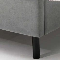 Outlet Wohnen Skandi Polsterbett in Hellgrau & Schwarz - Stramo