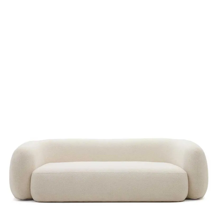 Wohnen Skandi Polstercouch in Offwhite Boucle - Limburg