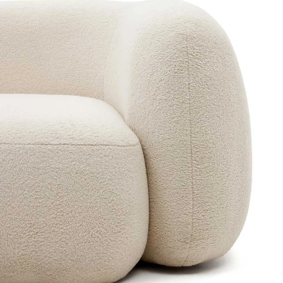 Wohnen Skandi Polstercouch in Offwhite Boucle - Limburg
