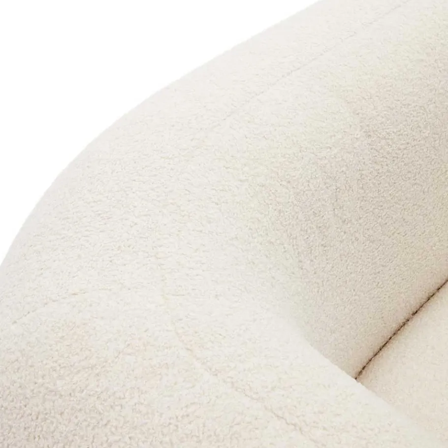 Wohnen Skandi Polstercouch in Offwhite Boucle - Limburg