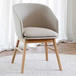 Best Wohnen Skandi Polsterstuhl in Beige - Curelino (2er Set)