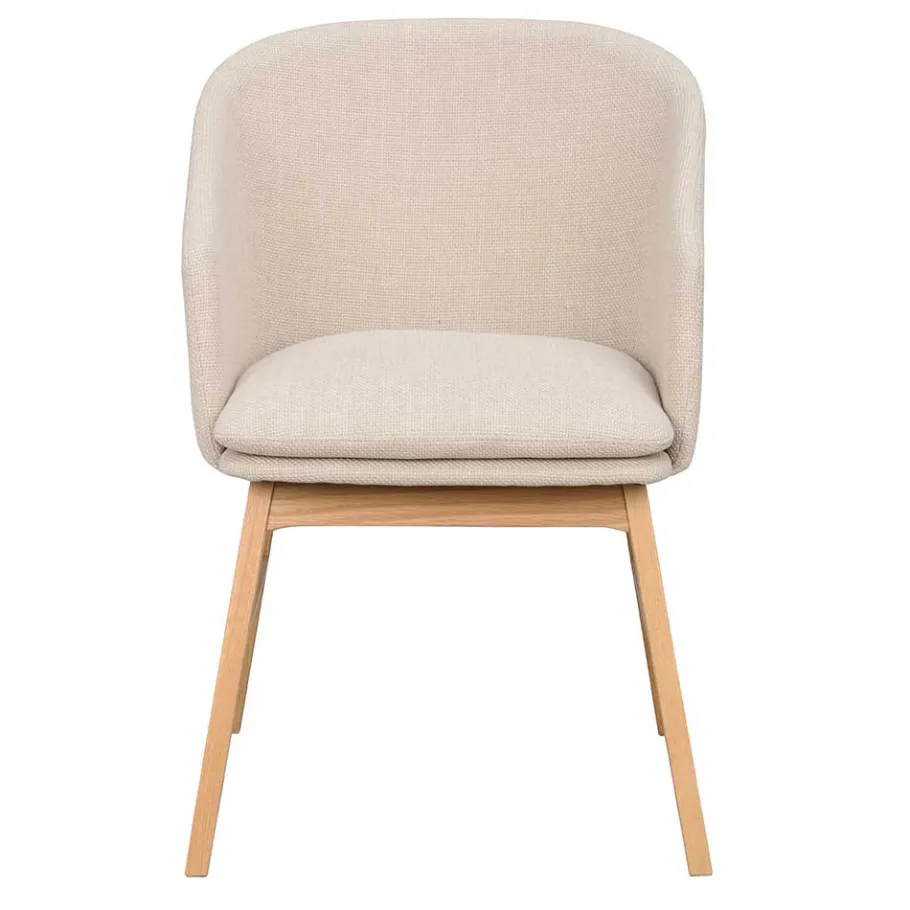 Best Wohnen Skandi Polsterstuhl in Beige - Curelino (2er Set)
