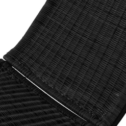 Outlet Wohnen Skandi Schaukelstuhl aus Kunstrattan in Schwarz - Vurgos
