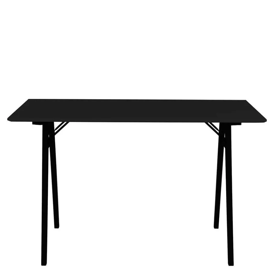 New Wohnen Skandi Schreibtisch in Schwarz - Vallino