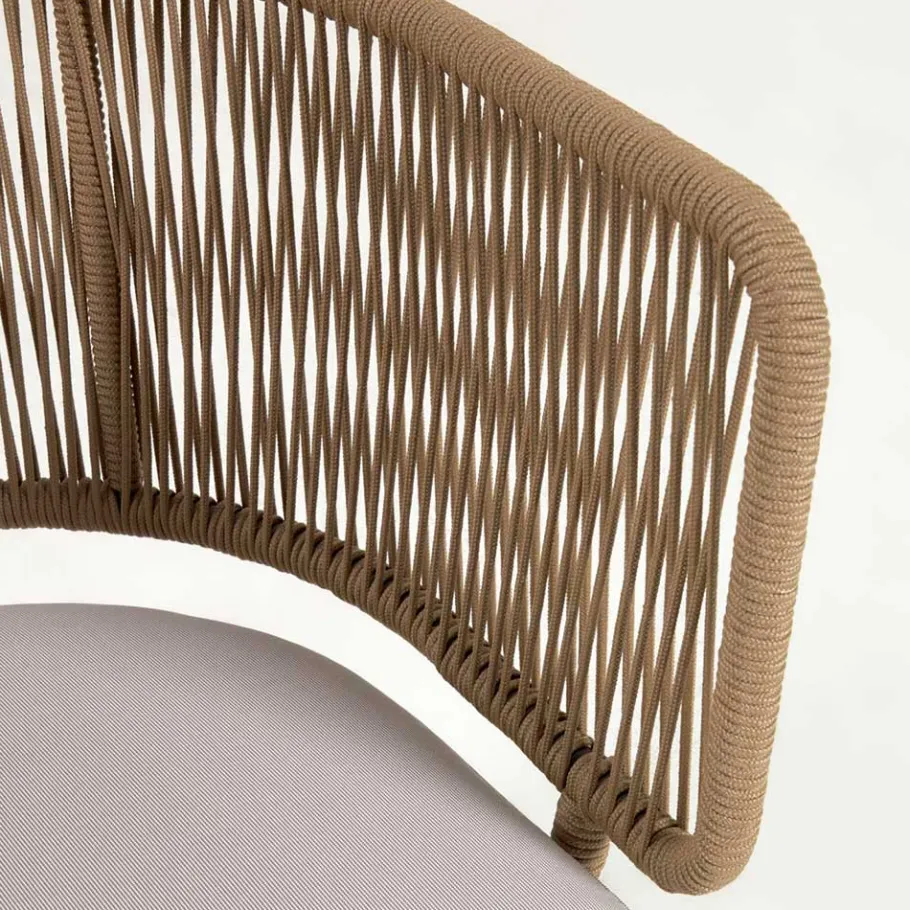 Discount Wohnen Skandi Sessel aus Geflecht Kordel in Beige - Suvacol (2er Set)
