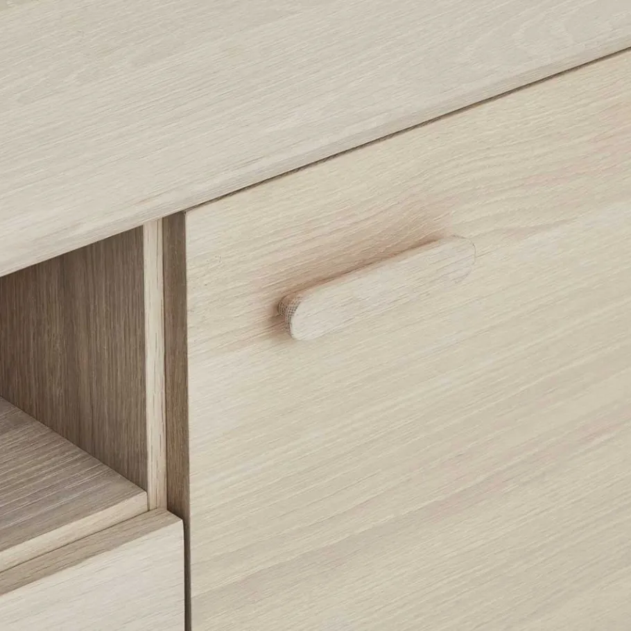 Wohnen Skandi Sideboard in Eiche Weiß - Lametla