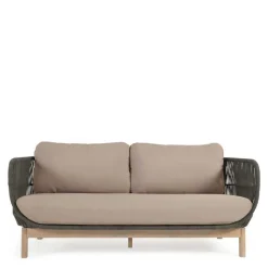 Hot Wohnen Skandi Sofa aus Kordel in Dunkelgrün - Pluto