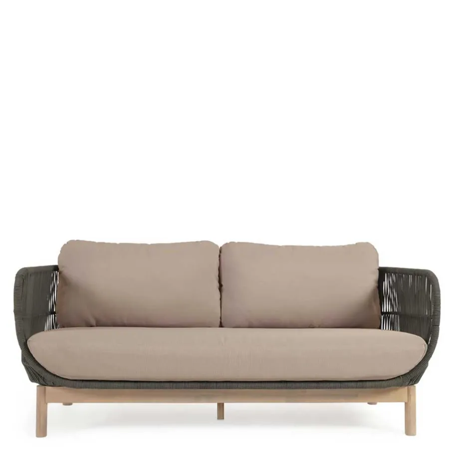 Hot Wohnen Skandi Sofa aus Kordel in Dunkelgrün - Pluto