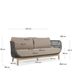 Hot Wohnen Skandi Sofa aus Kordel in Dunkelgrün - Pluto