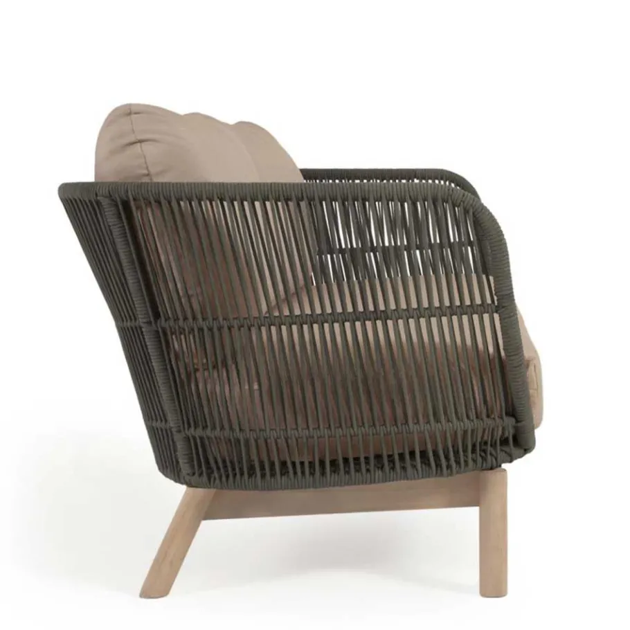 Hot Wohnen Skandi Sofa aus Kordel in Dunkelgrün - Pluto