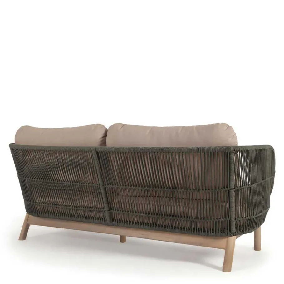 Hot Wohnen Skandi Sofa aus Kordel in Dunkelgrün - Pluto