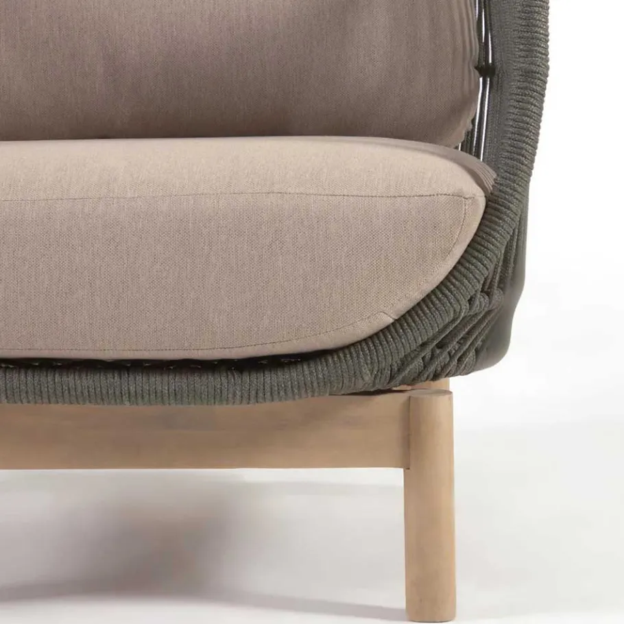 Hot Wohnen Skandi Sofa aus Kordel in Dunkelgrün - Pluto