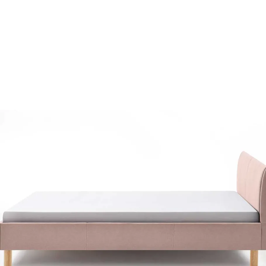 Discount Wohnen Skandi Stoffbett in Rosa - Gabrun