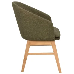 New Wohnen Skandi Tischsessel in Dunkelgrün - Loris (2er Set)
