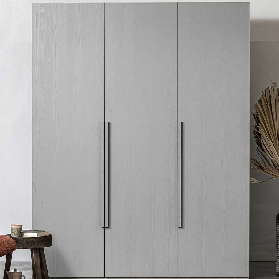 Best Wohnen Skandi 3-türiger Schlafzimmerschrank in Grau - Rochella