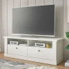 Discount Wohnen Skandi TV Board in weißer Holzoptik Pinie - Liancos