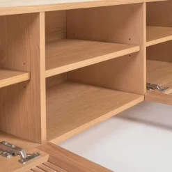 Best Wohnen Skandi TV Lowboard mit Lamellen Klapptüren - Azuro