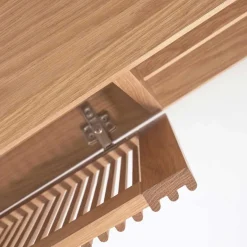 Best Wohnen Skandi TV Lowboard mit Lamellen Klapptüren - Azuro