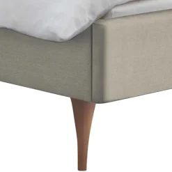 Clearance Wohnen Skandinavisches Designbett in Beige mit Kernbuche - Agruma