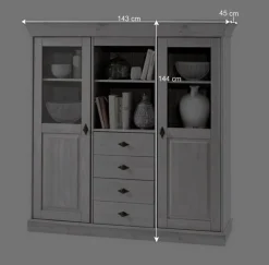 Sale Wohnen Skandinavisches Highboard Satumare in Weiß