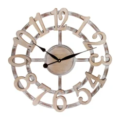 Wohnen Skelett Design Wanduhr in White Wash - Herri